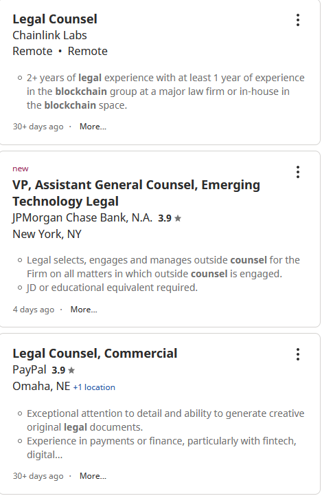 Crypto Counsel Jobs