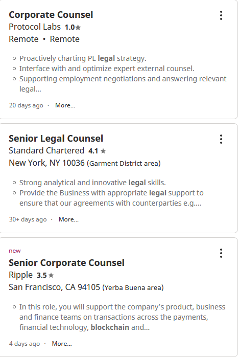 Crypto Counsel Jobs